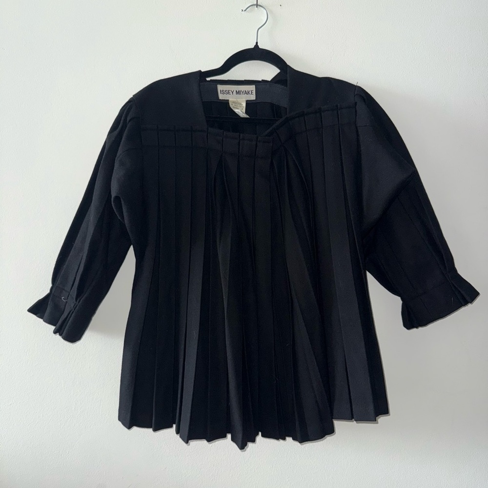 Issey Miyake Black Pleated Jacket